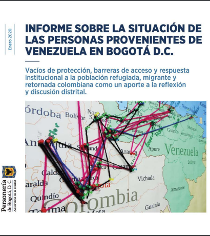 Informe situación de las personas provenientes de venezuela
